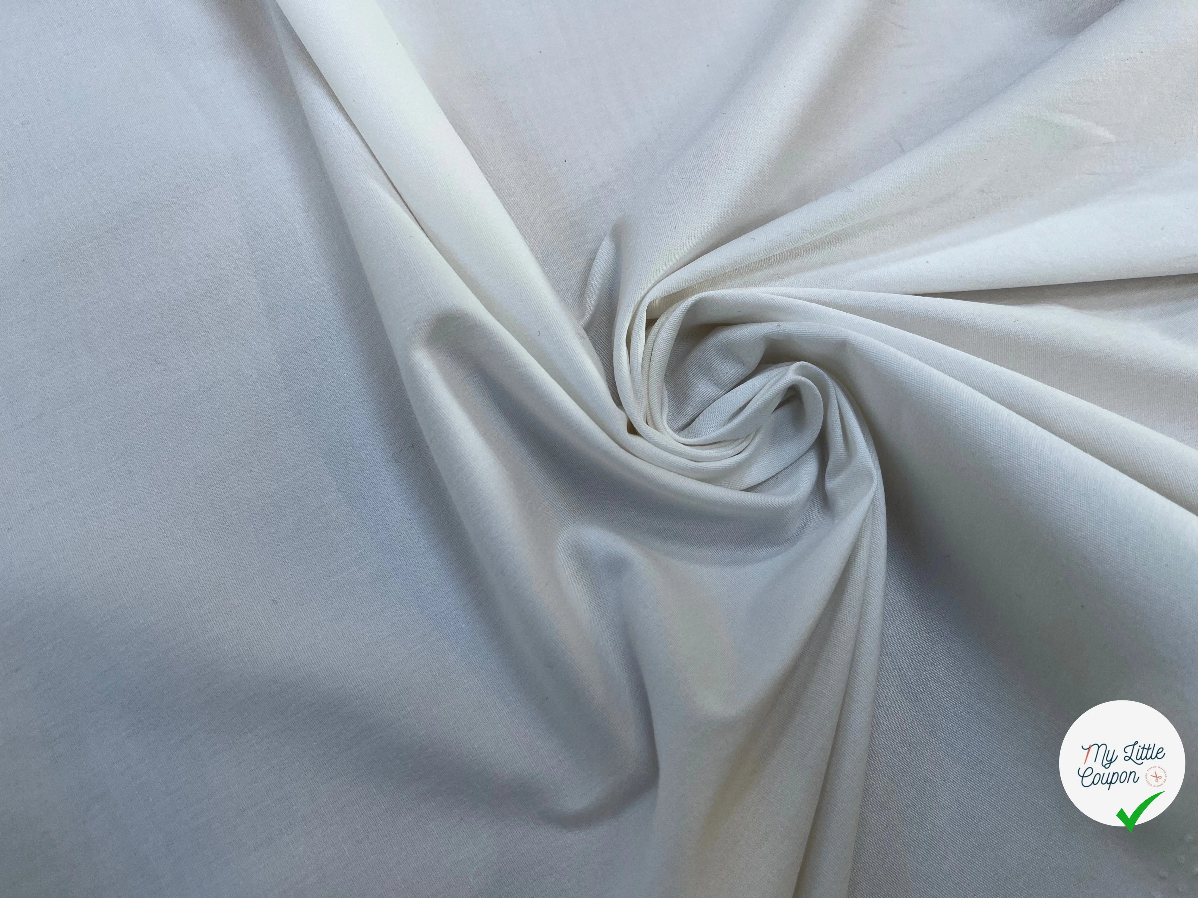 POPELINE DE COTON BLANC CHIC&DOUX - My Little Coupon