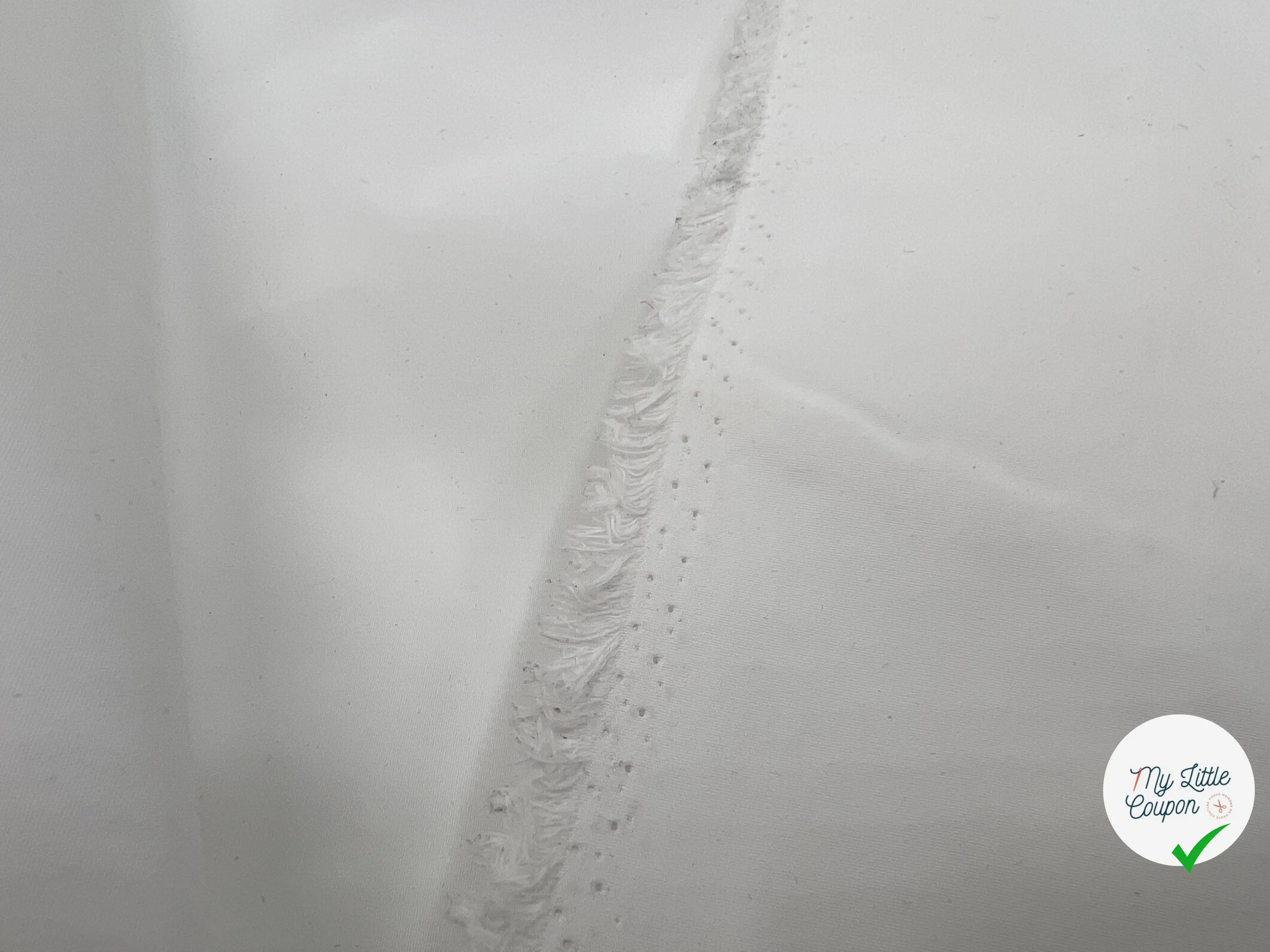 POPELINE DE COTON BLANCHE LÉGÈREMENT ENDUITE - coupon de tissu de 3 mètres - My Little Coupon - tissu - coudre