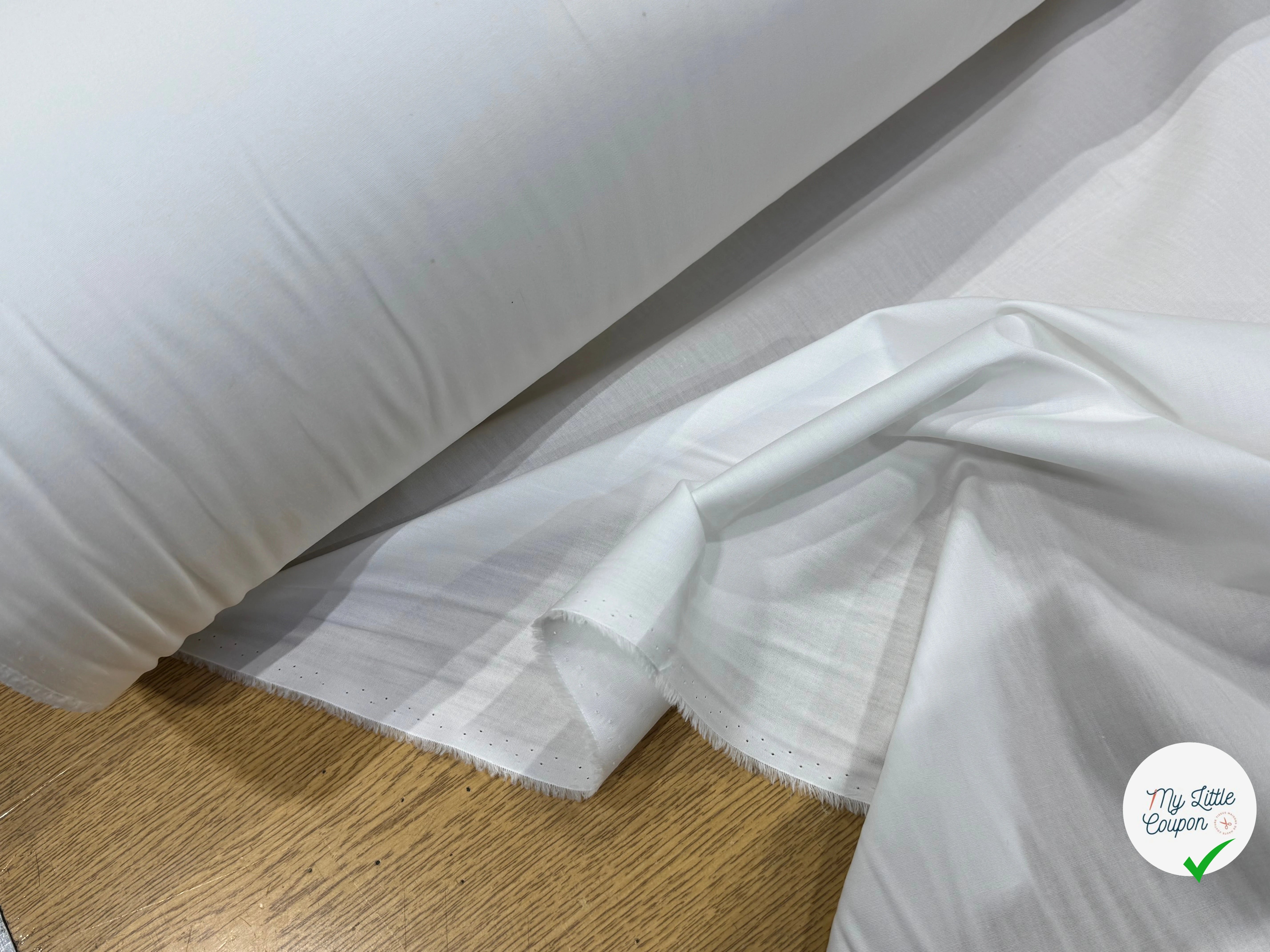POPELINE DE COTON BLANCHE QUALITÉ COUTURE - My Little Coupon