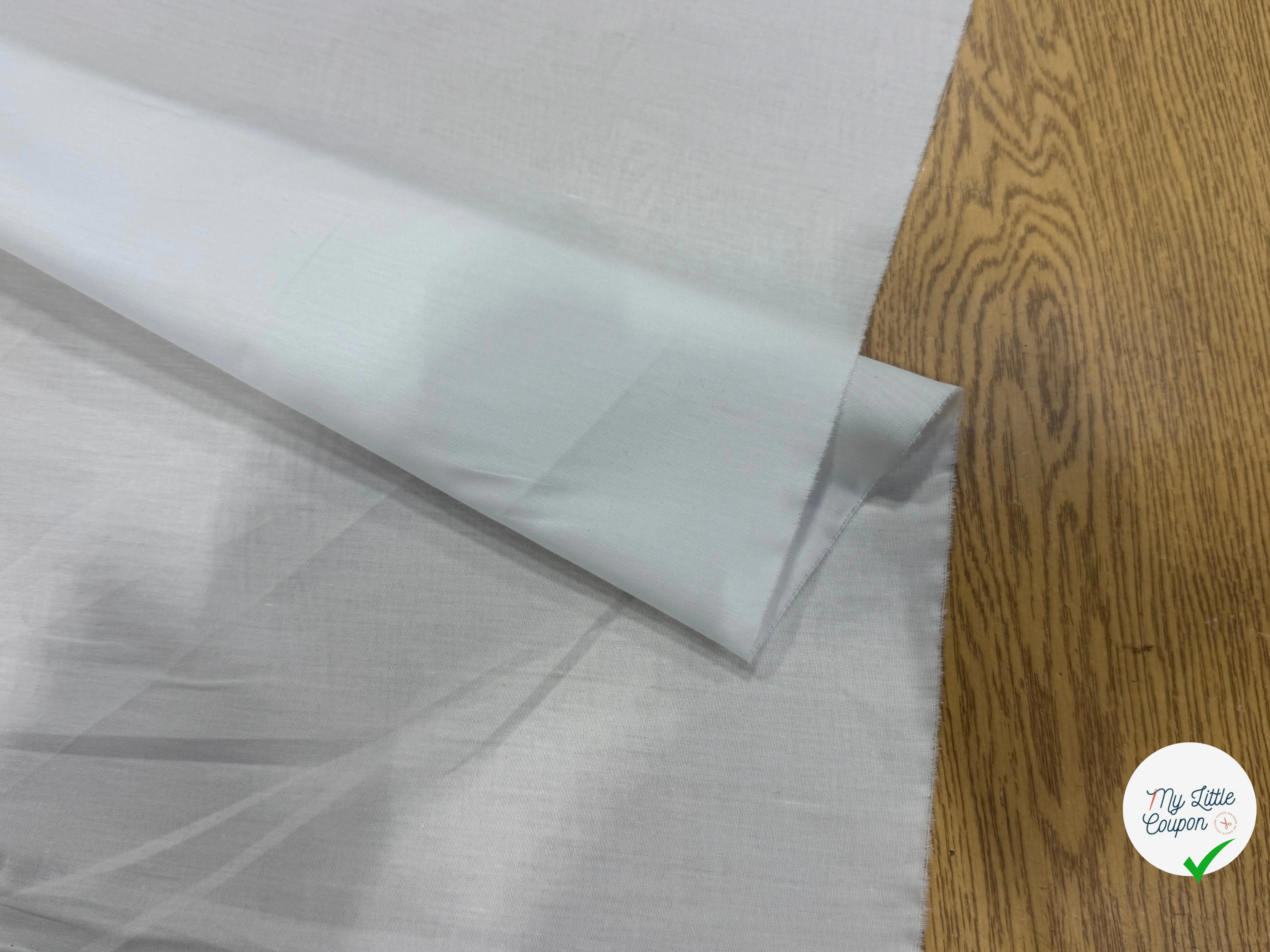 POPELINE DE COTON BLANCHE QUALITÉ COUTURE - My Little Coupon