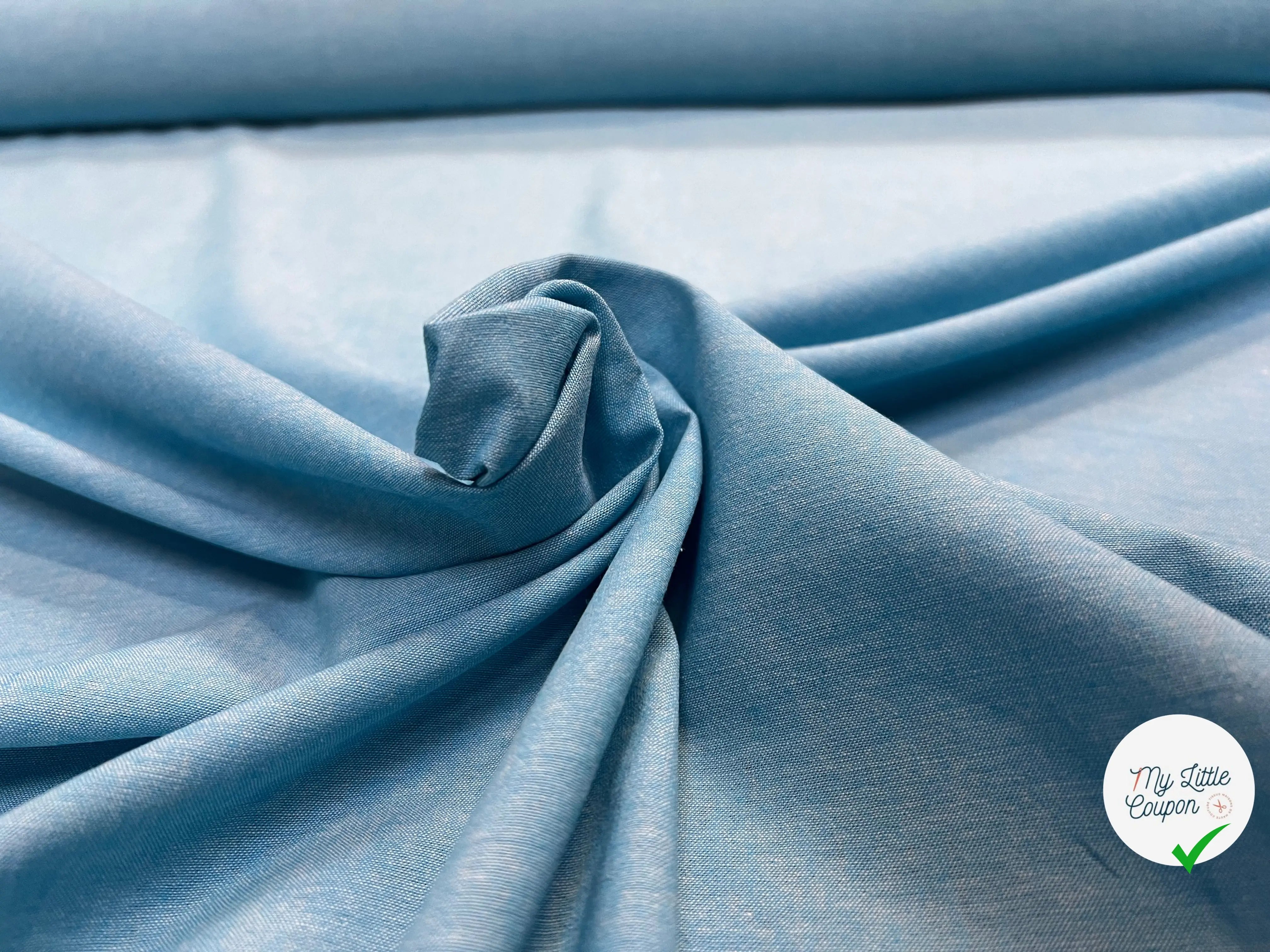 POPELINE DE COTON BLEU CANCLINI - My Little Coupon