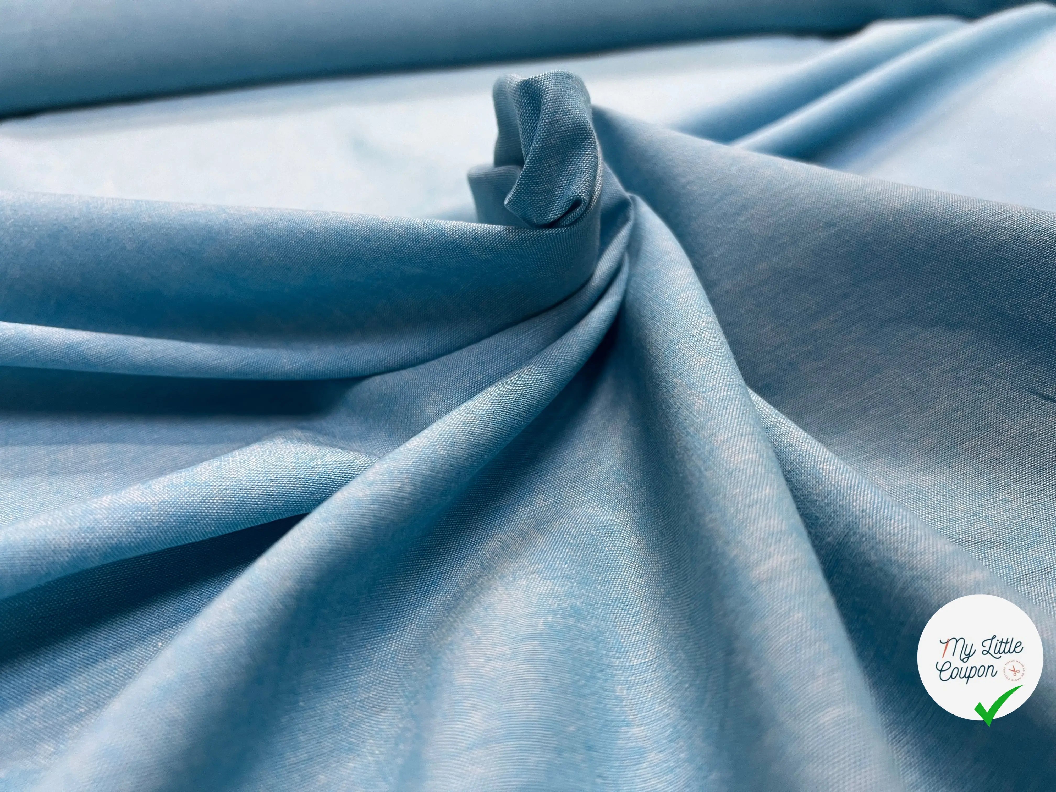 POPELINE DE COTON BLEU CANCLINI - My Little Coupon