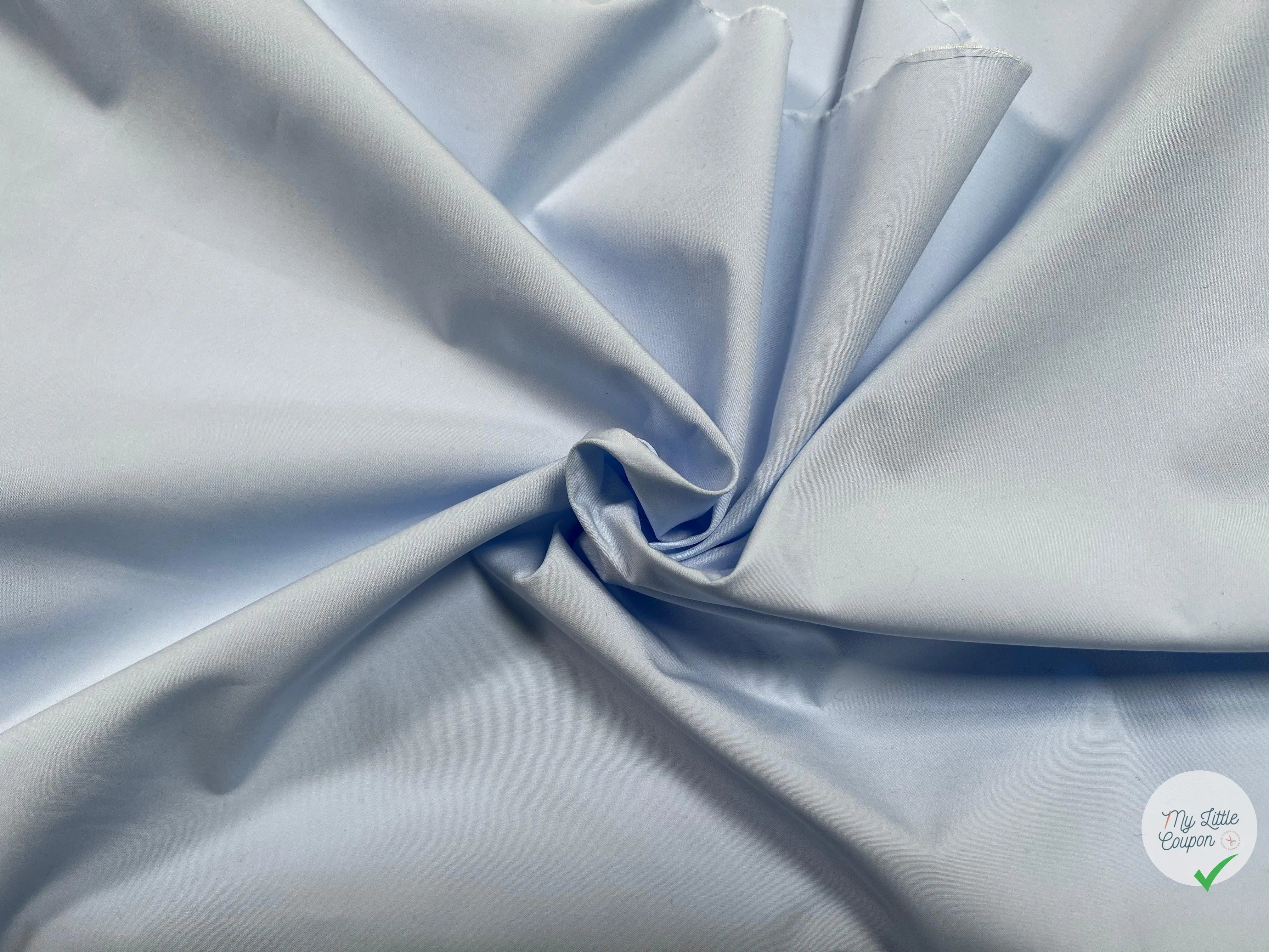 POPELINE DE COTON BLEU CIEL - My Little Coupon - tissu - coudre