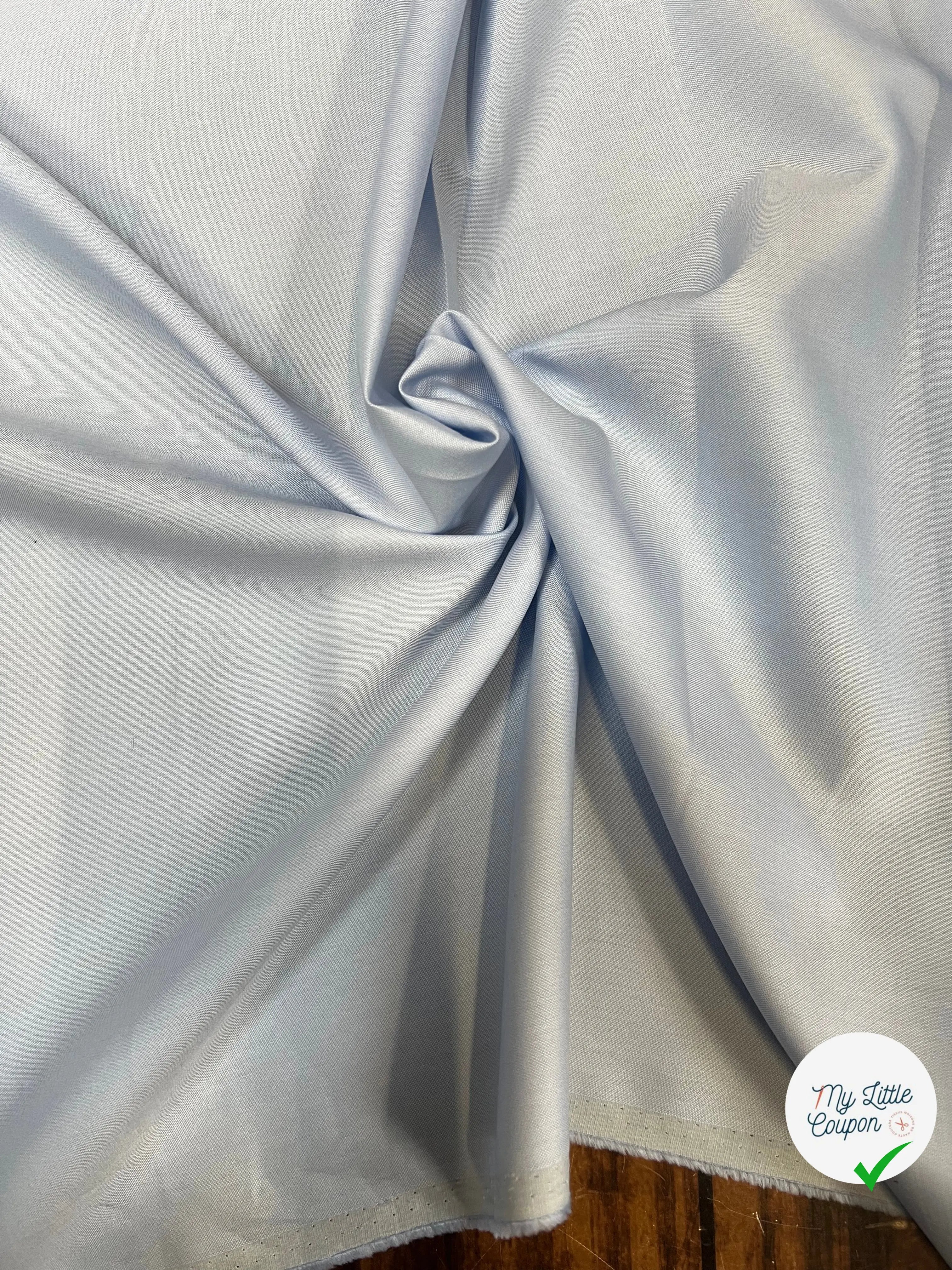 POPELINE DE COTON BLEU CLAIR - My Little Coupon