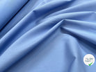 POPELINE DE COTON BLEU GRISÉ UNI - My Little Coupon