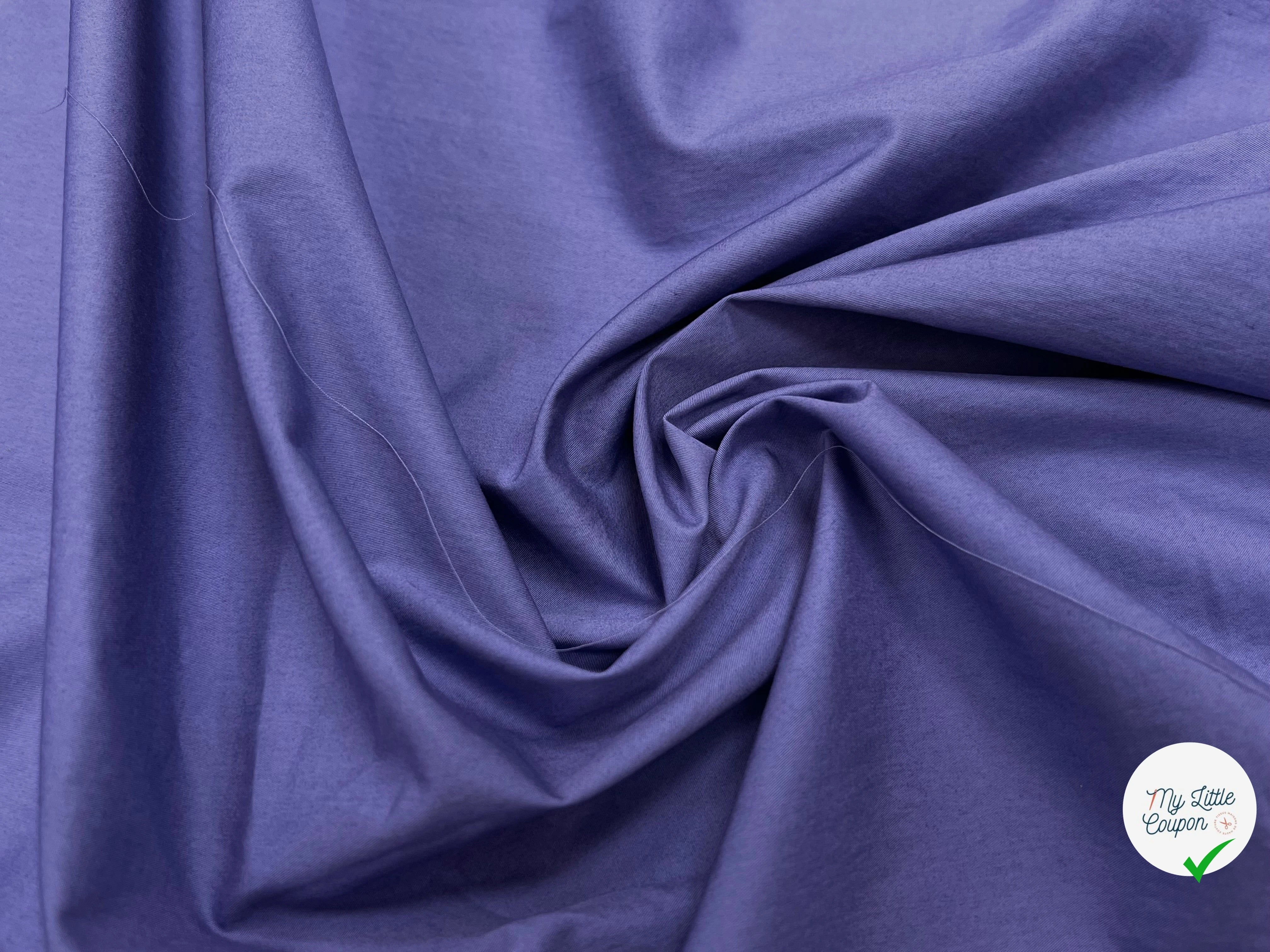 POPELINE DE COTON  BLEU LAVANDE 145CM - My Little Coupon
