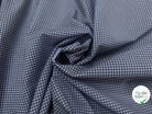 POPELINE DE COTON BLEU MARINE A PETITS CARREAUX BLANC - My Little Coupon