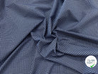 POPELINE DE COTON BLEU MARINE A PETITS CARREAUX BLANC - My Little Coupon