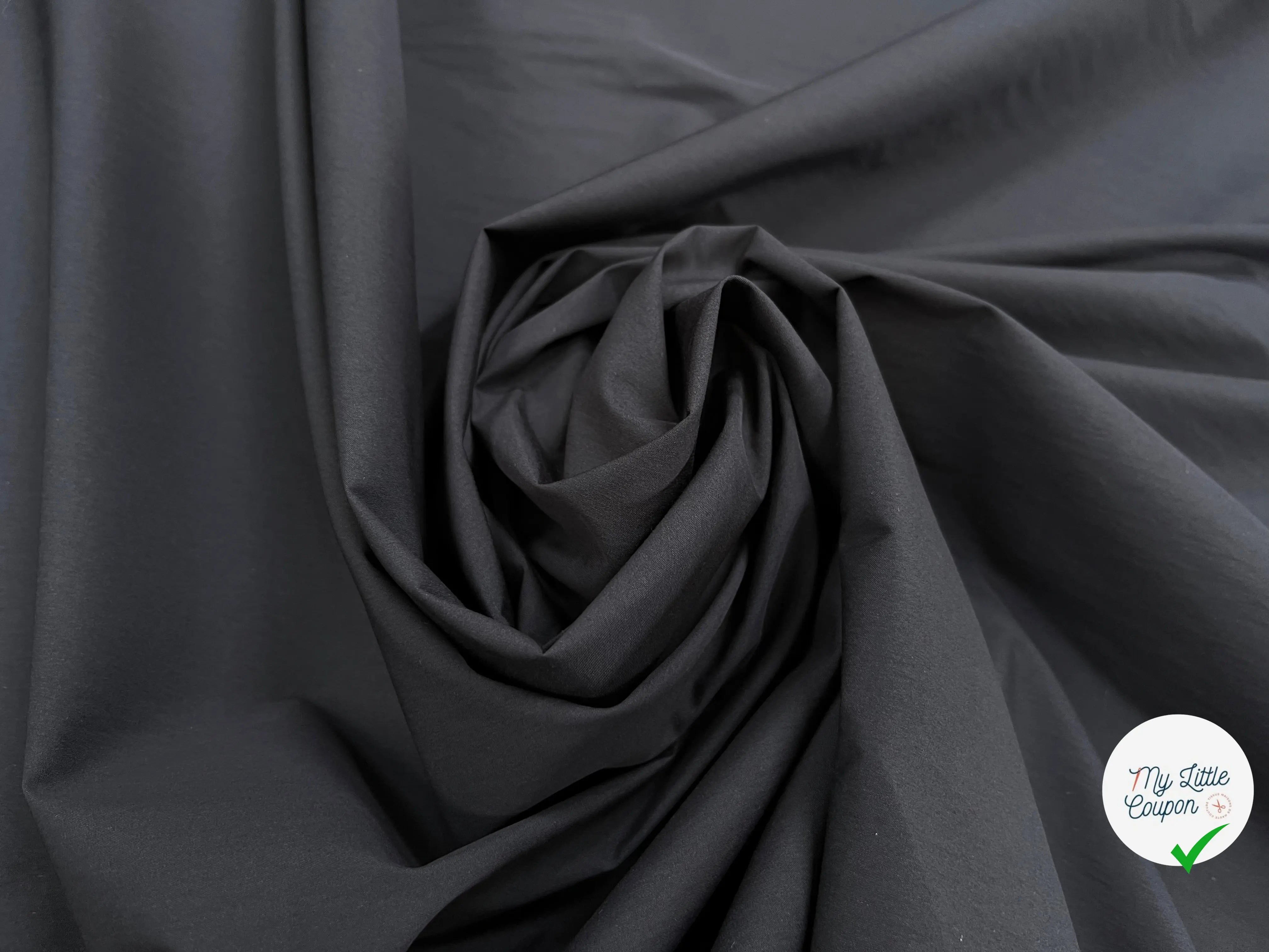 POPELINE DE COTON BLEU NUIT - My Little Coupon