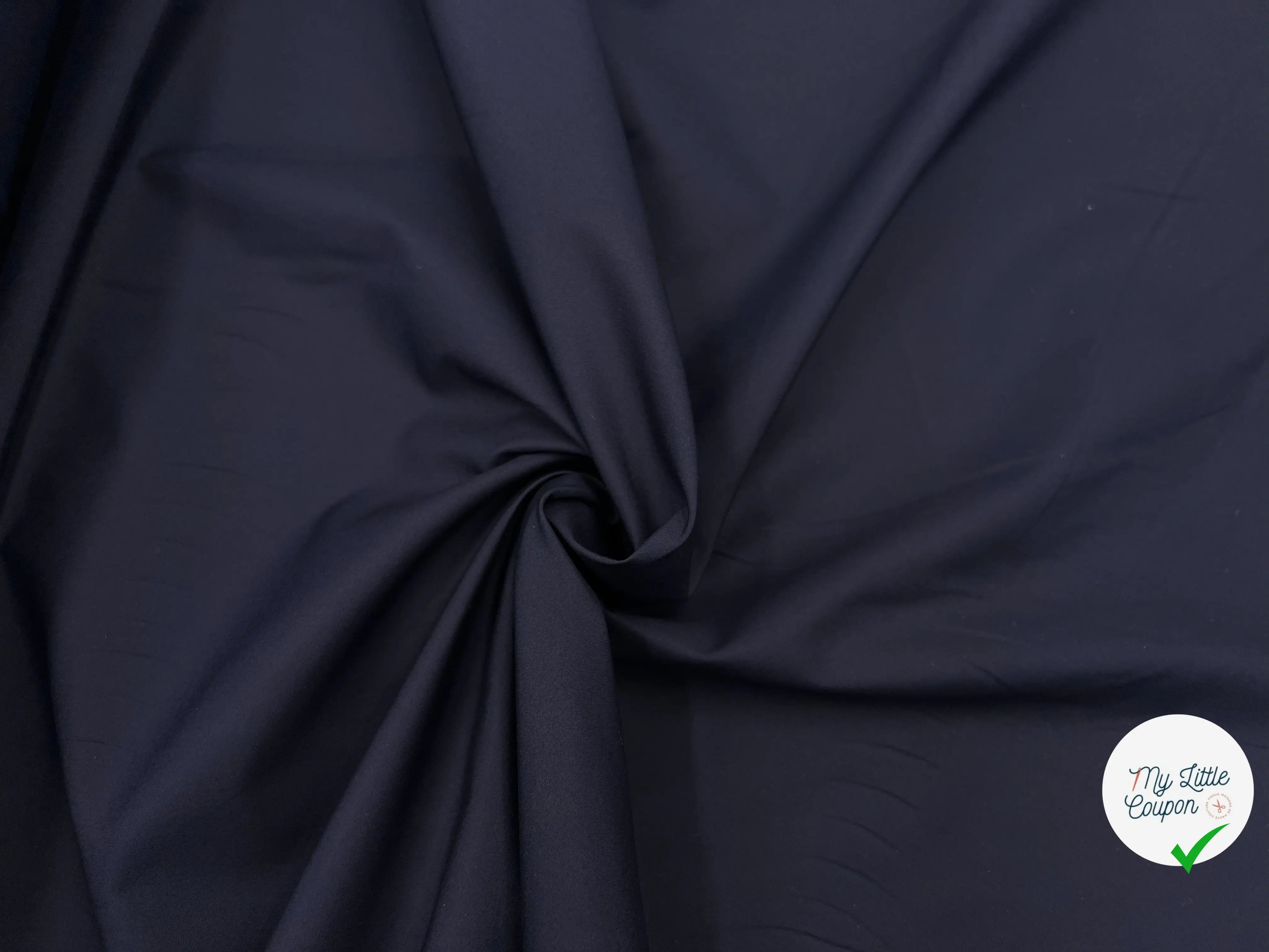POPELINE DE COTON BLEU NUIT QUALITÉ JAPAN SUBLIME MSO