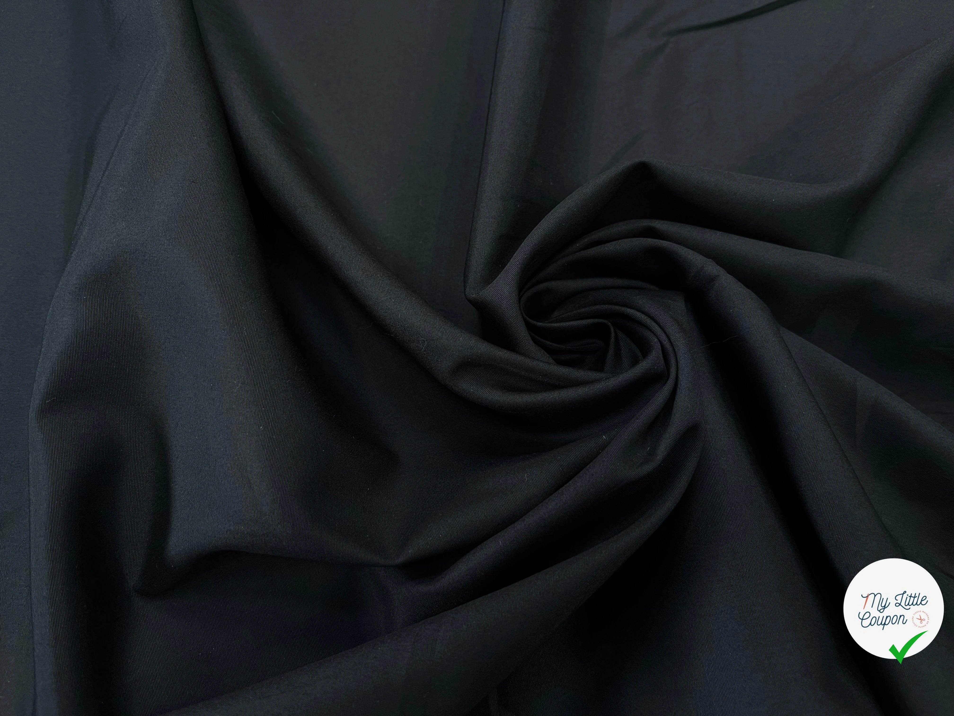 POPELINE DE COTON BLEU NUIT SUBLIME 150CM - My Little Coupon