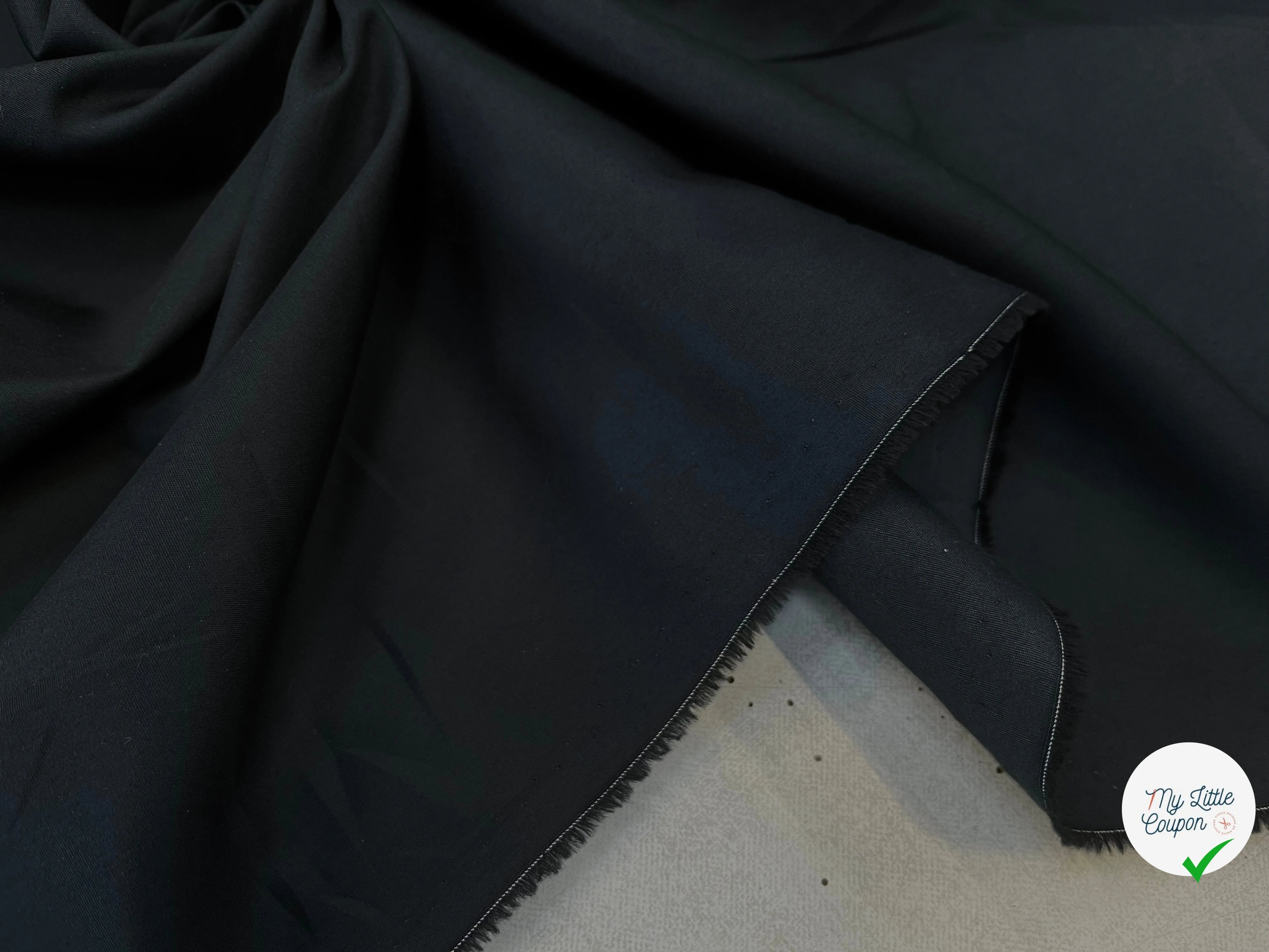 POPELINE DE COTON BLEU NUIT SUBLIME 150CM - My Little Coupon