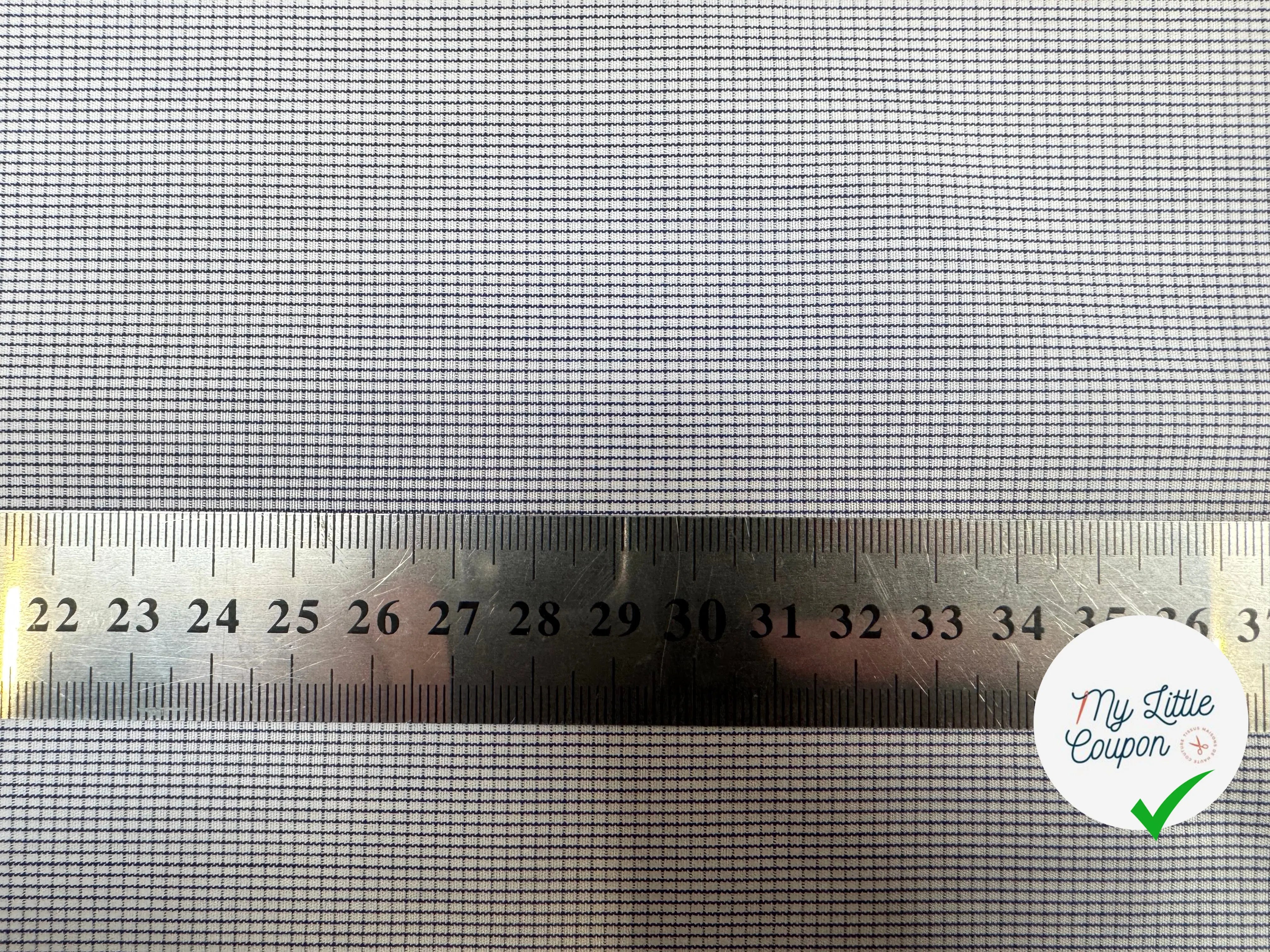 POPELINE DE COTON CARREAUX MARINE - My Little Coupon