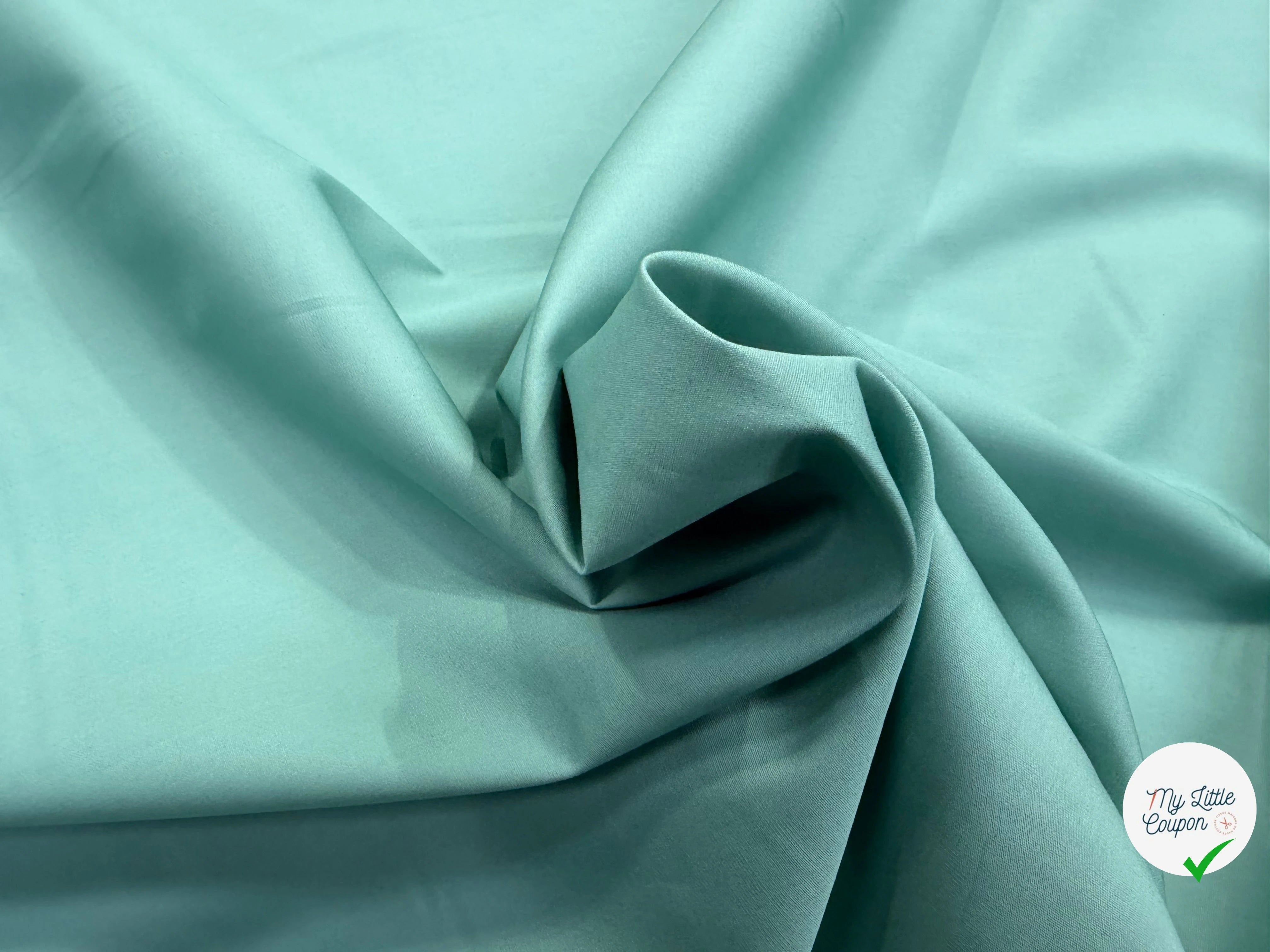 POPELINE DE COTON CELADON 150 CM - My Little Coupon