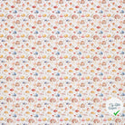 POPELINE DE COTON CHAMPIGNONS FOND BLANC TRANSPARENT - My Little Coupon