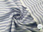 POPELINE DE COTON CHEMISE RAYURES BLEU CIEL CLASSIQUE CHIC - My Little Coupon - tissu - coudre