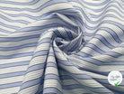 POPELINE DE COTON CHEMISE RAYURES BLEU CIEL CLASSIQUE CHIC - My Little Coupon - tissu - coudre