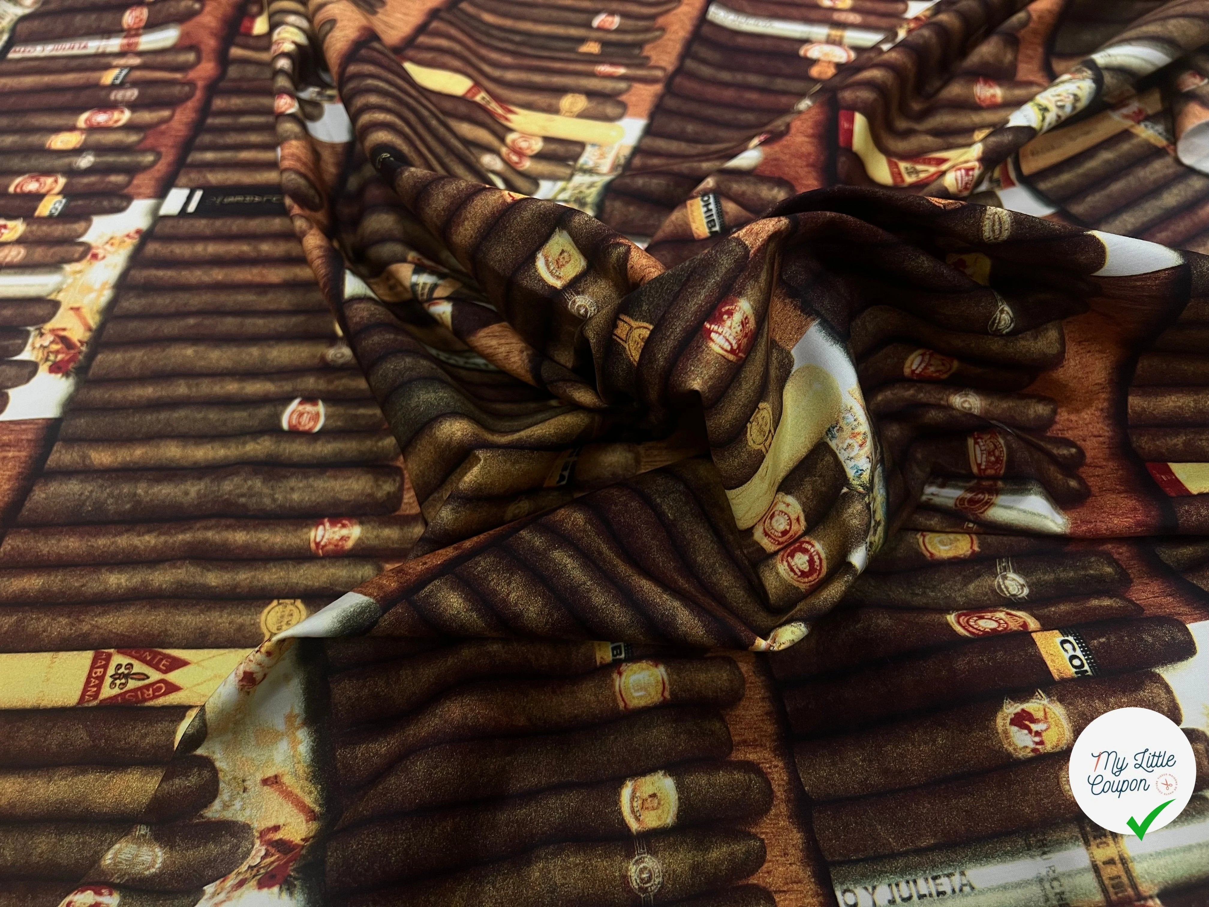 POPELINE DE COTON CIGARE - My Little Coupon