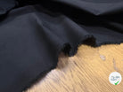 POPELINE DE COTON CRAQUANTE BELLE DENSITÉ 4% ÉLASTHANNE NOIR COUTURE ITALY - My Little Coupon