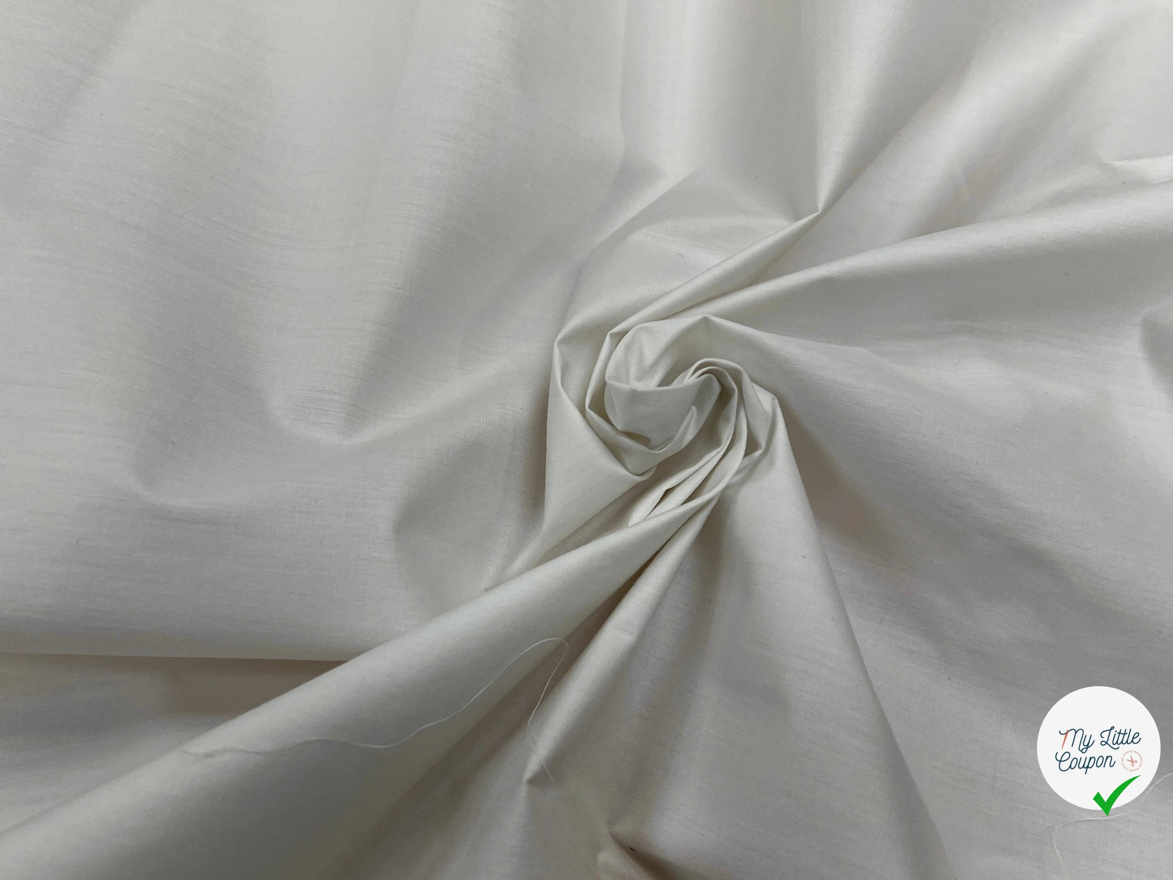 POPELINE DE COTON CRAQUANTE CRAIE 100% COTON 150CM - My Little Coupon