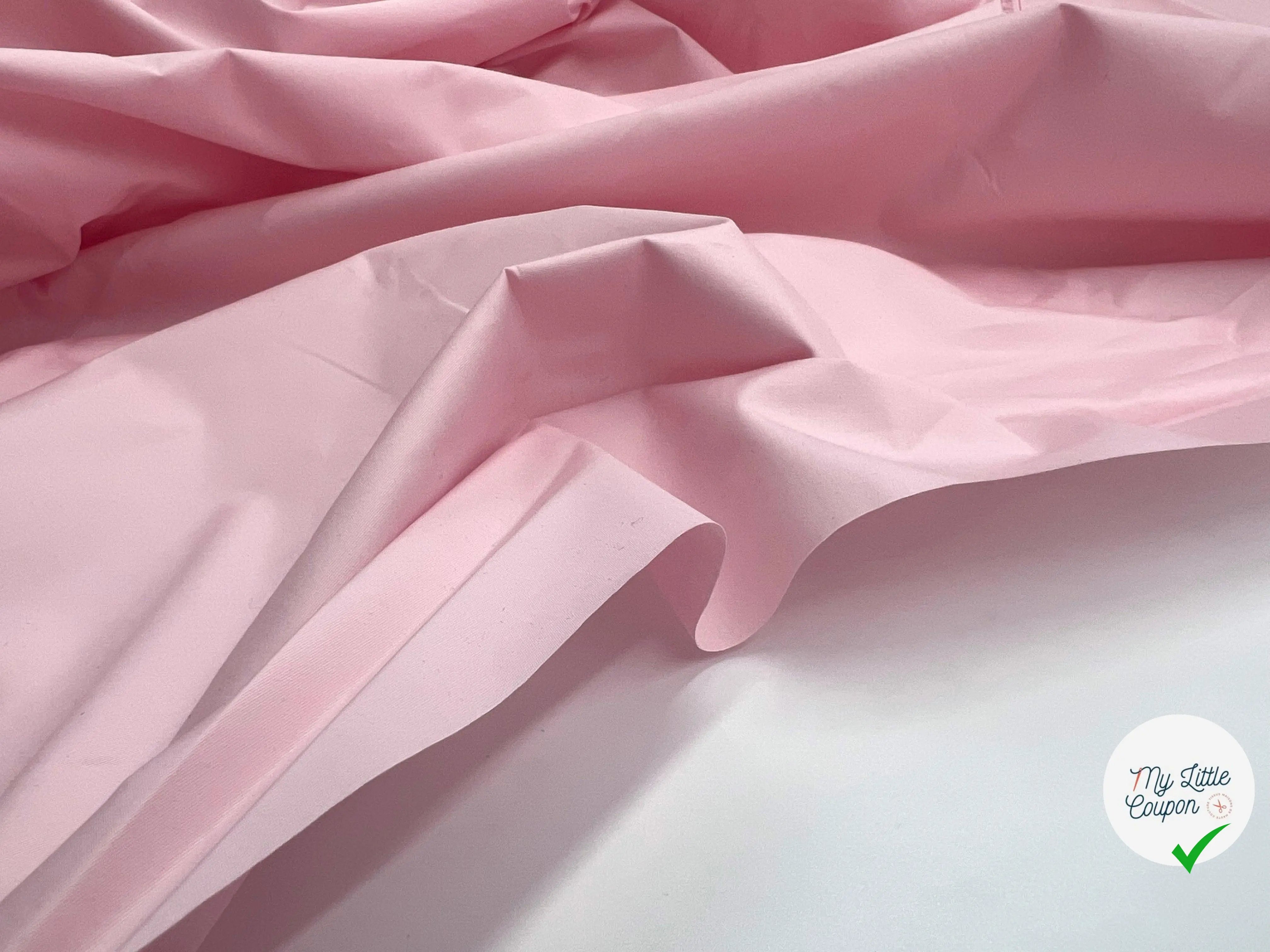 POPELINE DE COTON DÉPERLANTE ROSE BONBON - My Little Coupon - tissu - coudre