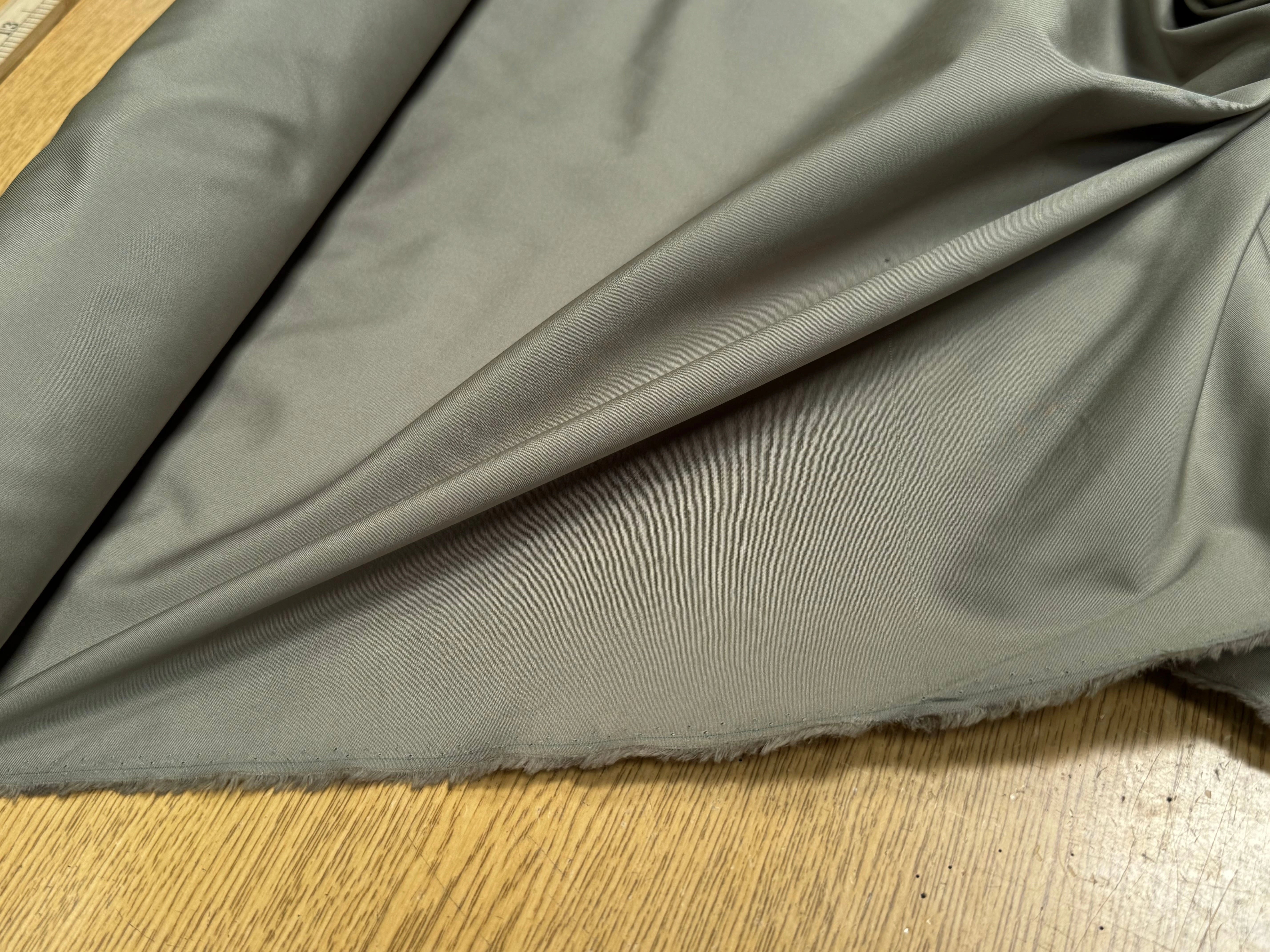 POPELINE DE COTON EFFET CRAQUANT BEIGE OLIVE - My Little Coupon