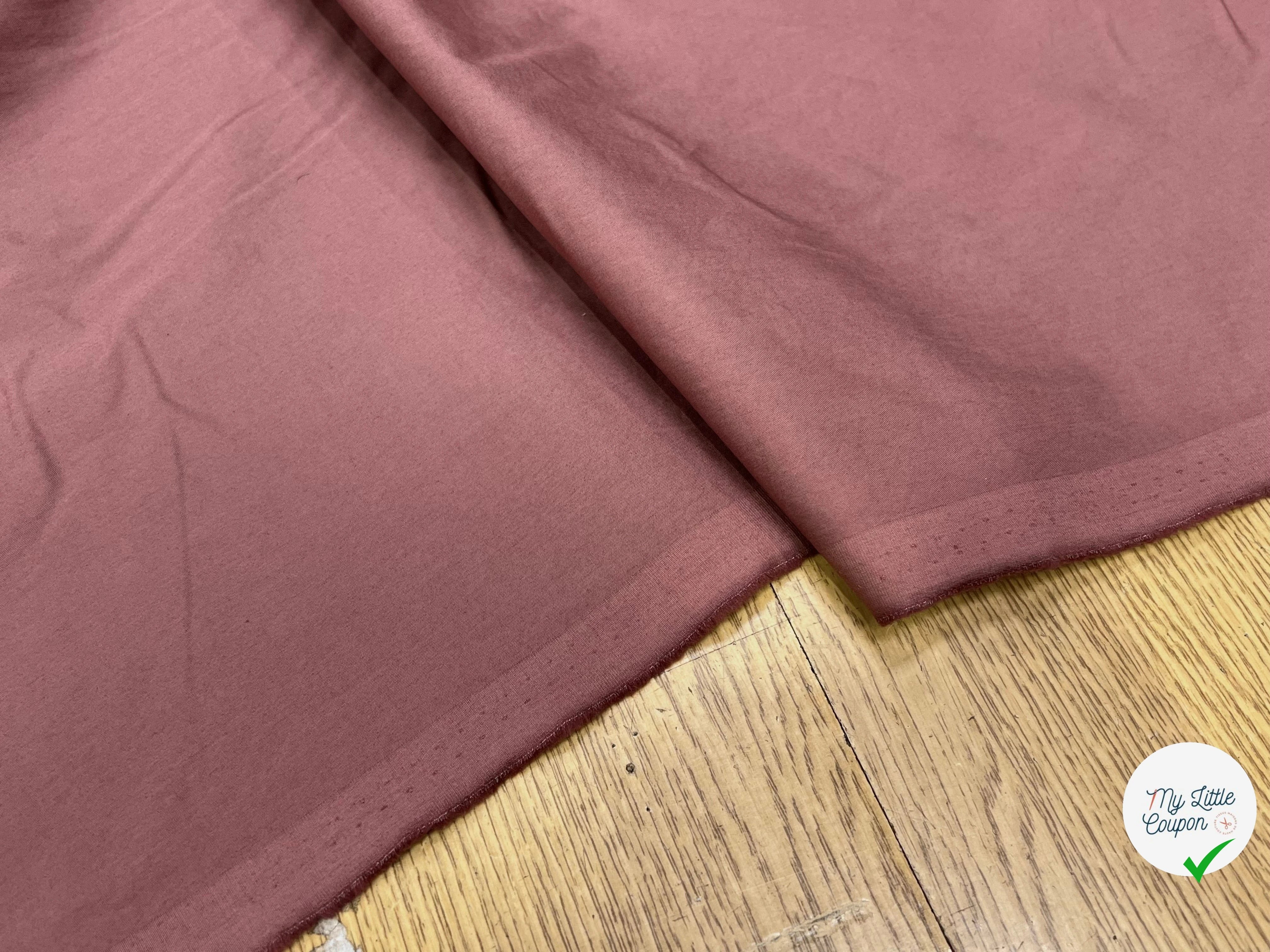 POPELINE DE COTON EFFET CRAQUANT MARRON ROSY - My Little Coupon