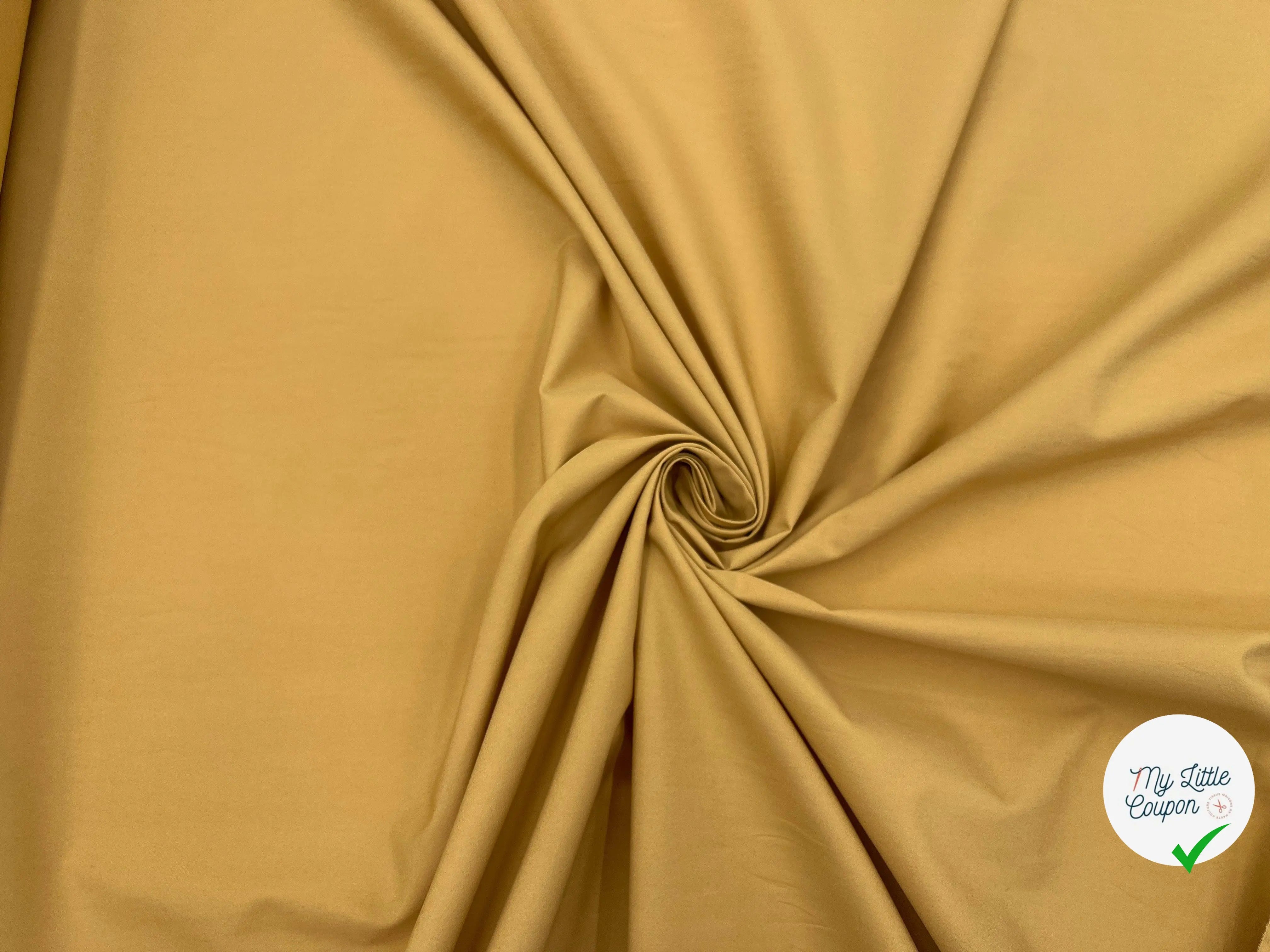 POPELINE DE COTON FEUILLE DE HAVANE - My Little Coupon - tissu - coudre