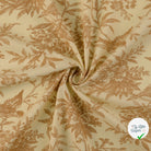 POPELINE DE COTON FEUILLES BEIGE - My Little Coupon