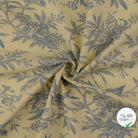 POPELINE DE COTON FEUILLES BLEU BÉBÉ - My Little Coupon