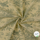 POPELINE DE COTON FEUILLES MENTHE - My Little Coupon