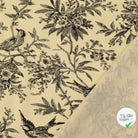 POPELINE DE COTON FEUILLES NOIR - My Little Coupon