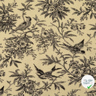 POPELINE DE COTON FEUILLES NOIR - My Little Coupon