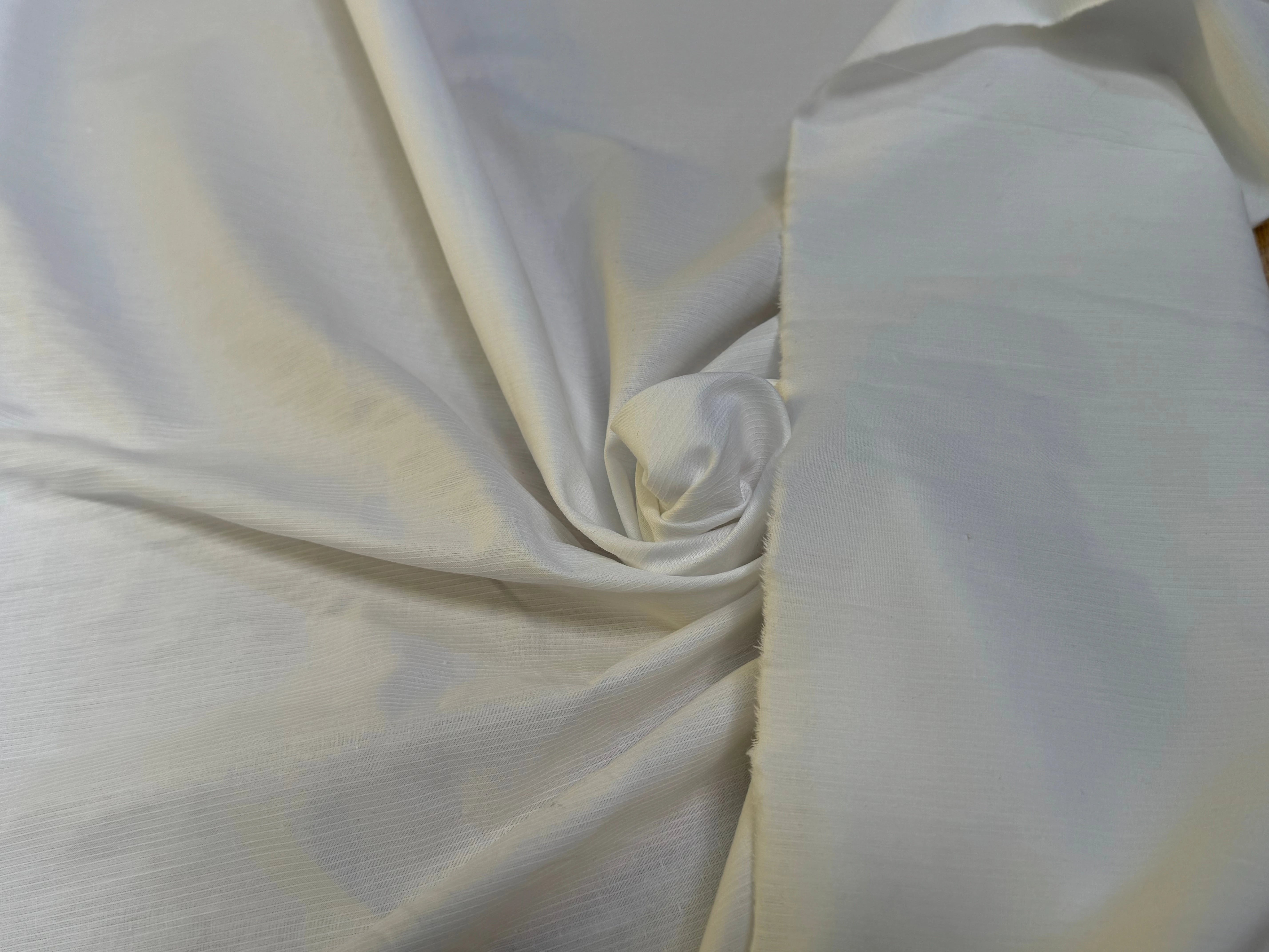 POPELINE DE COTON FINE RAYURES À FILS BLANC - My Little Coupon
