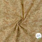 POPELINE DE COTON FLEURS BEIGE - My Little Coupon