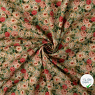 POPELINE DE COTON FLEURS GRIS - My Little Coupon