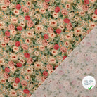 POPELINE DE COTON FLEURS GRIS - My Little Coupon