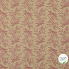 POPELINE DE COTON FLEURS VIEUX ROSE - My Little Coupon