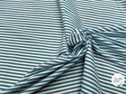 POPELINE DE COTON FLUIDE STRETCH À RAYURES BLEU TEAL - My Little Coupon