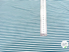 POPELINE DE COTON FLUIDE STRETCH À RAYURES BLEU TEAL - My Little Coupon