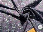 POPELINE DE COTON FOND BLEU GRIS FLEURS BORDEAUX - My Little Coupon