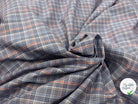 POPELINE DE COTON FOND GRIS CARREAUX - My Little Coupon