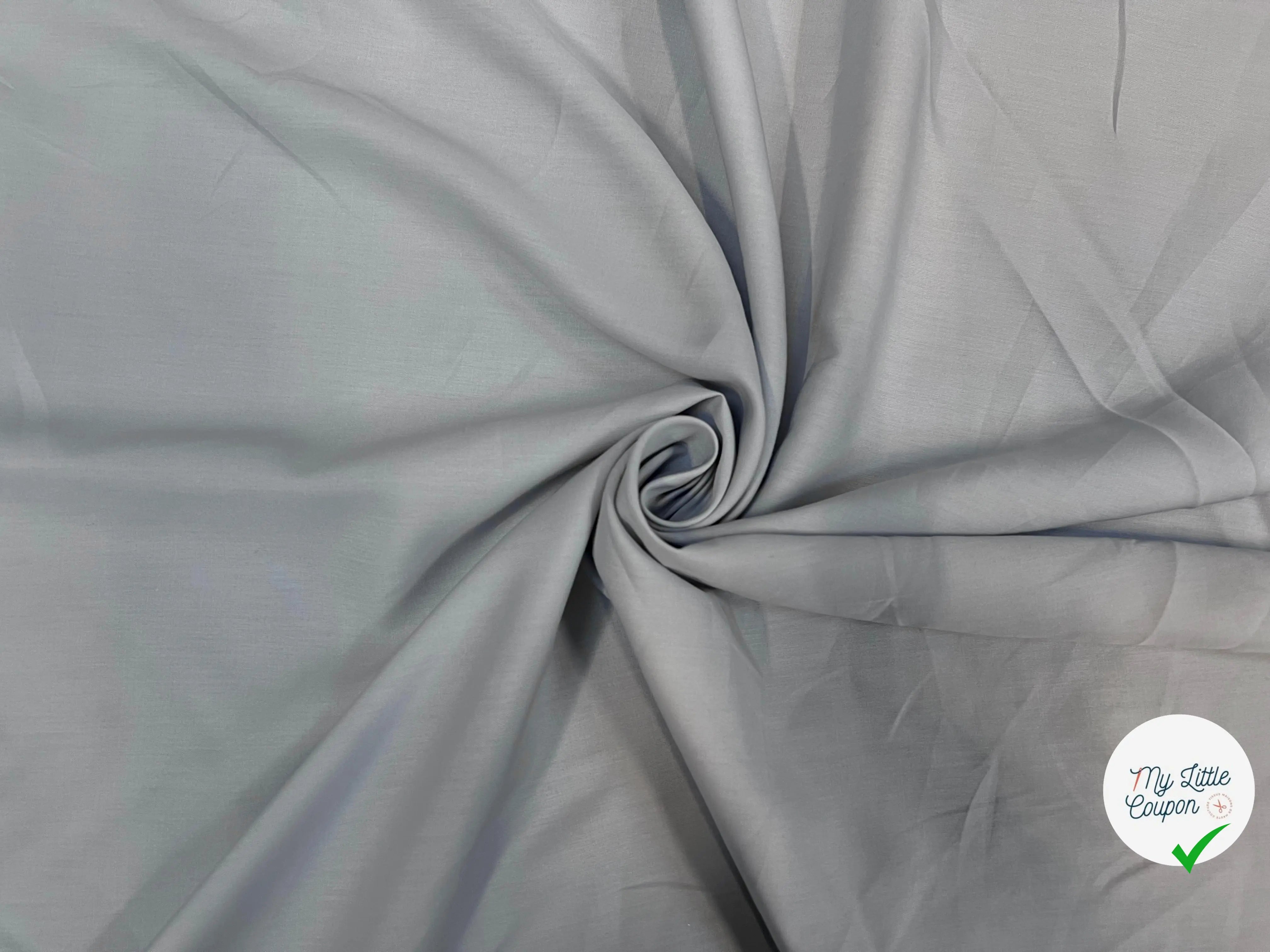 POPELINE DE COTON GRIS - My Little Coupon