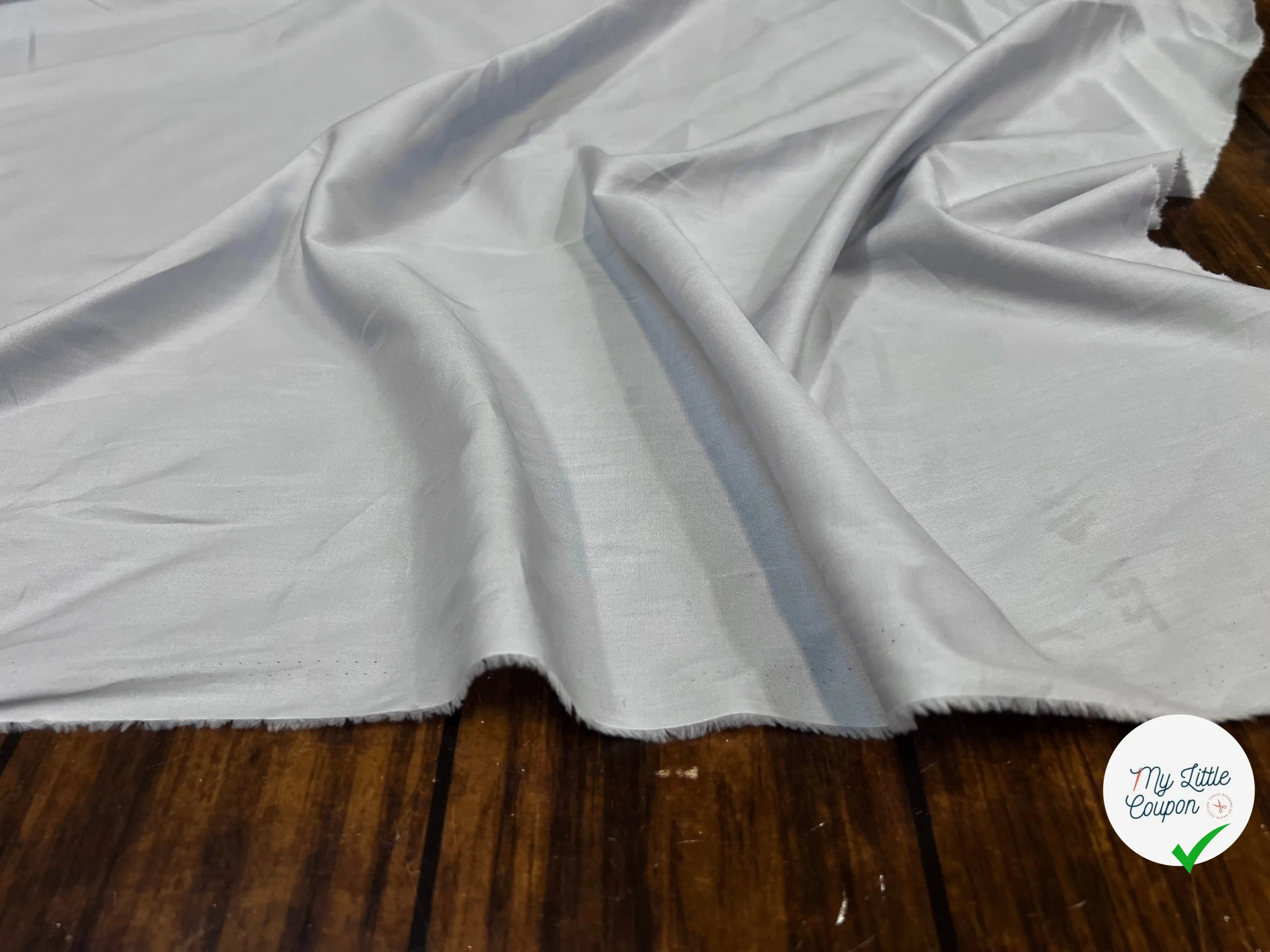 POPELINE DE COTON GRIS - My Little Coupon