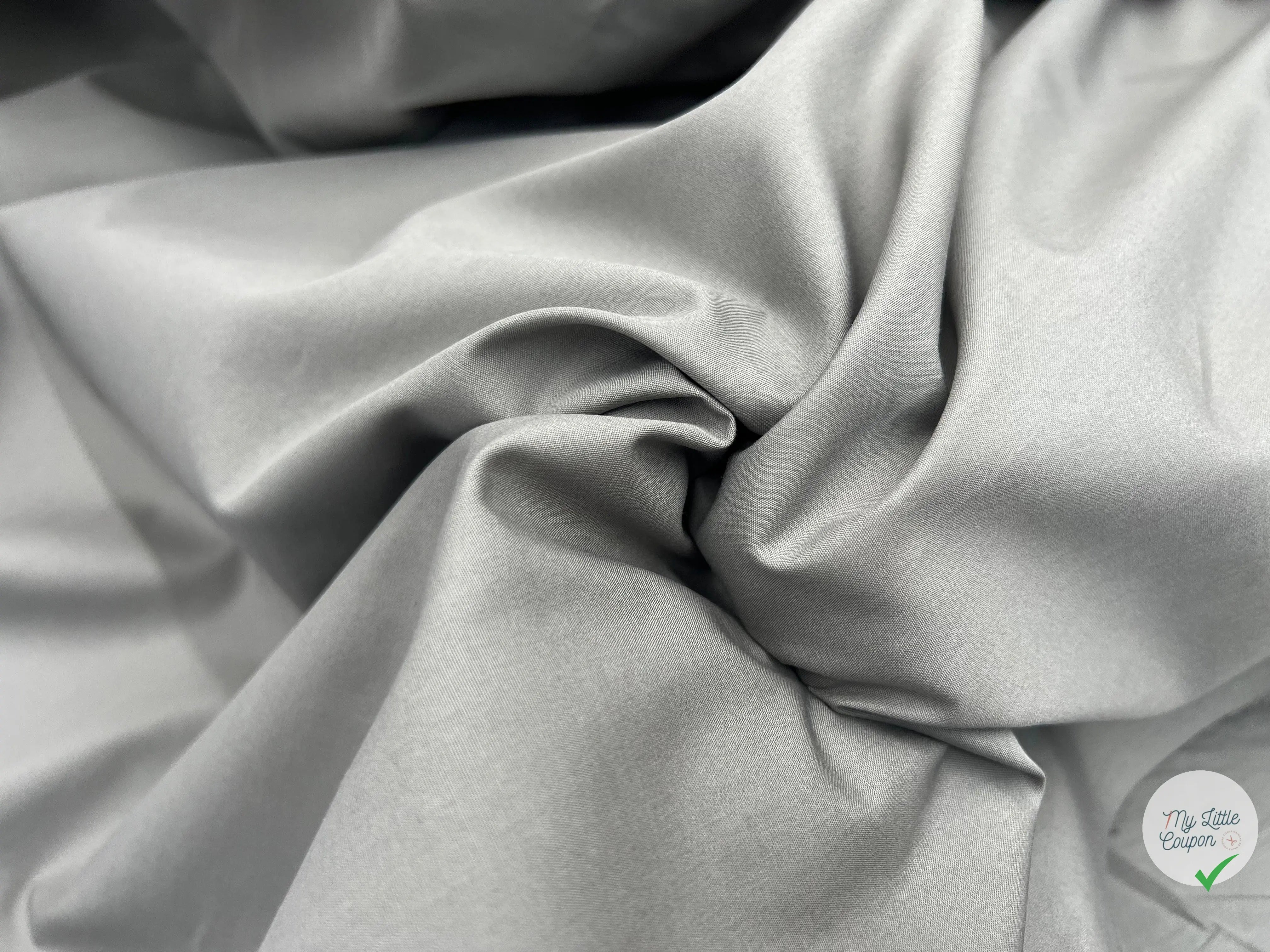 POPELINE DE COTON GRIS TAUPE - My Little Coupon - tissu - coudre
