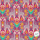 POPELINE DE COTON IMPRIMÉ GIRAFES ROSE - My Little Coupon