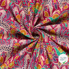 POPELINE DE COTON IMPRIMÉ GIRAFES ROSE - My Little Coupon