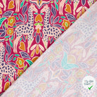 POPELINE DE COTON IMPRIMÉ GIRAFES ROSE - My Little Coupon