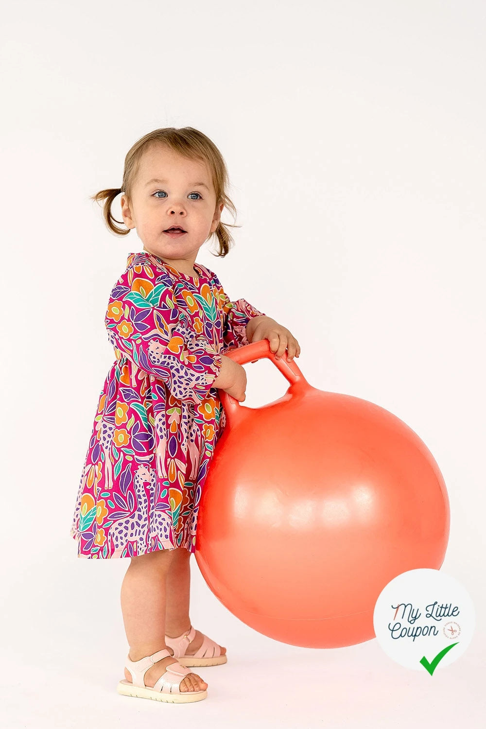 POPELINE DE COTON IMPRIMÉ GIRAFES ROSE - My Little Coupon