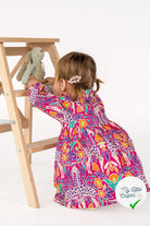 POPELINE DE COTON IMPRIMÉ GIRAFES ROSE - My Little Coupon